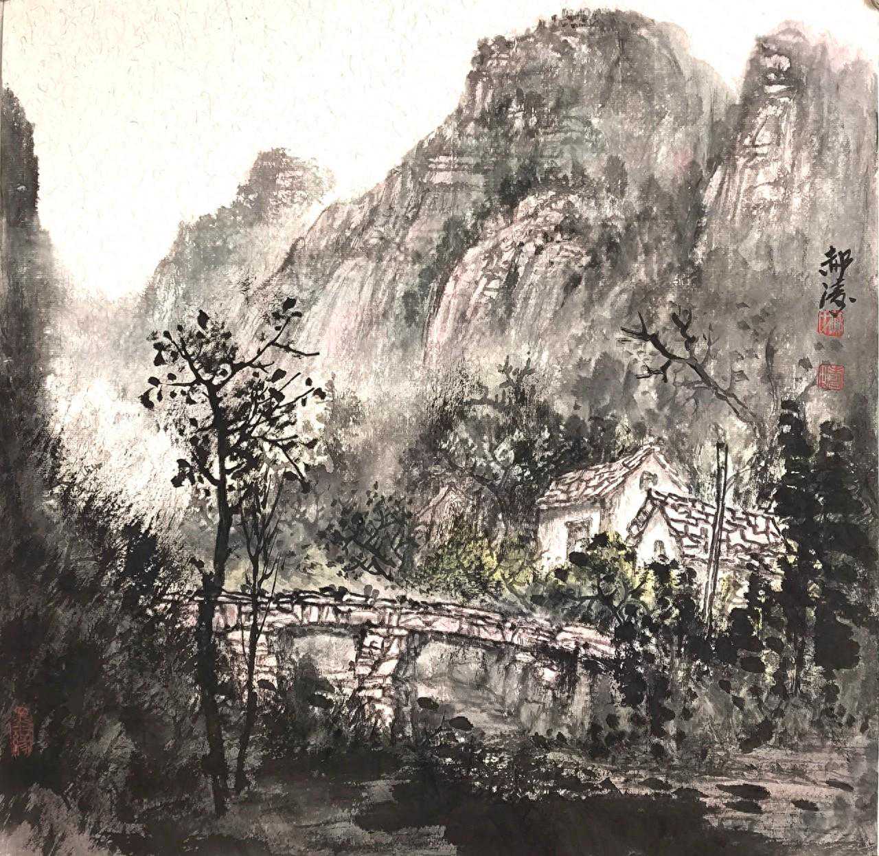 【作品赏析】郝涛山水画作,情融笔墨,峰峻房雅 【作品赏析】郝涛山水画作,情融笔墨,峰峻房雅