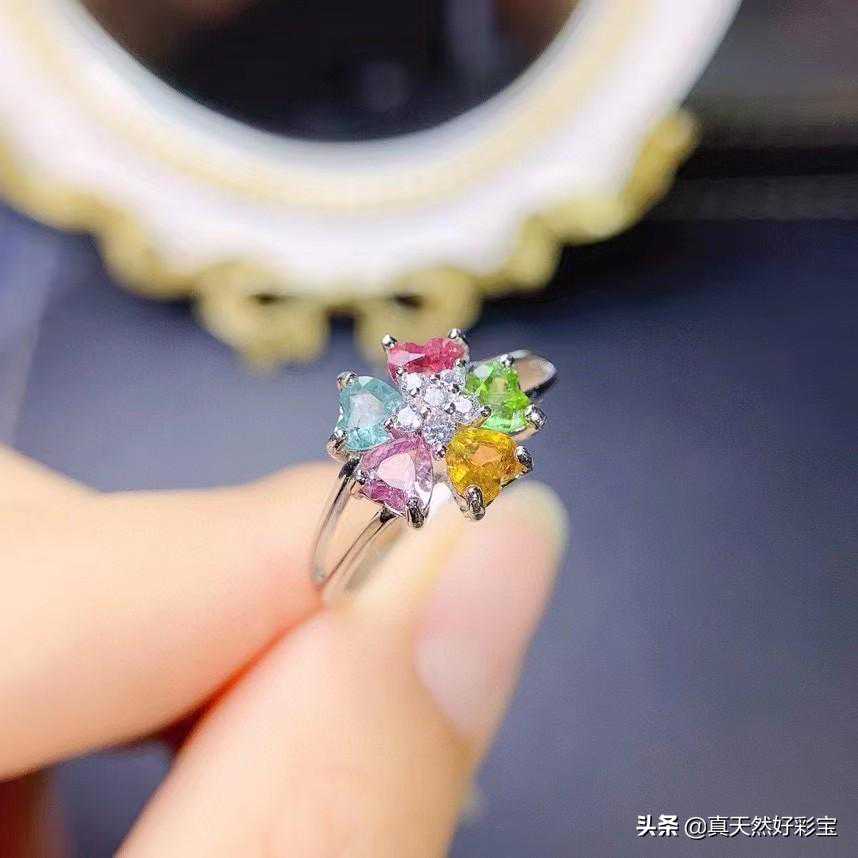 纯天然碧玺戒指220623