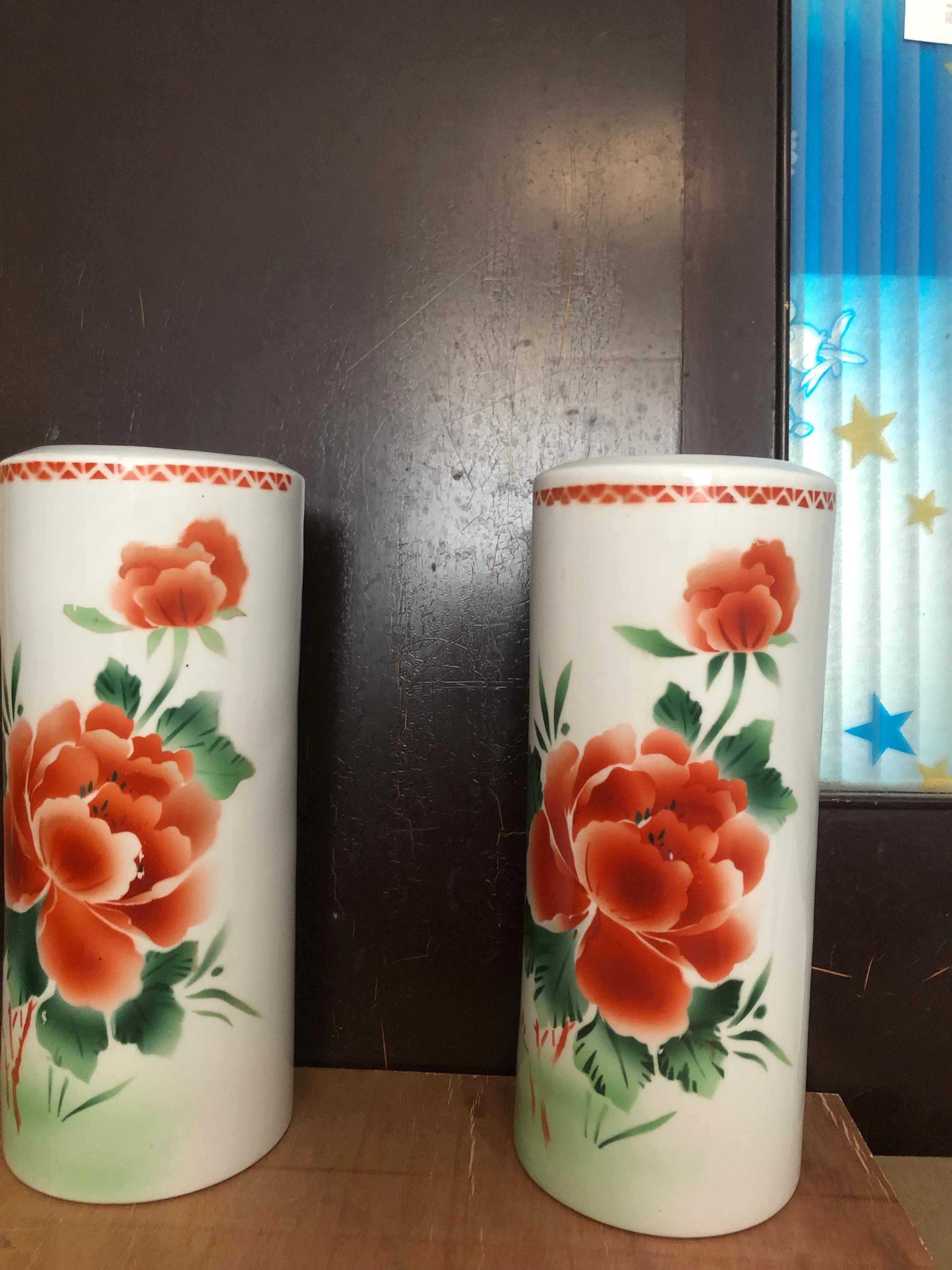 一对帽筒,烟台、博山、唐山 一对帽筒,烟台、博山、唐山