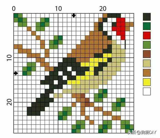 30款超可爱小动物像素图，给孩子收藏起来！以后织毛衣慢慢用